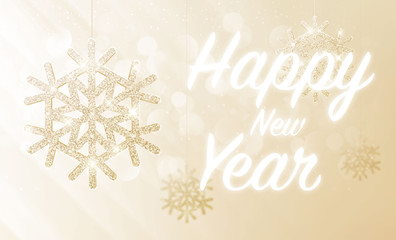 Wall Mural - happy new year 2018 gold place for text background