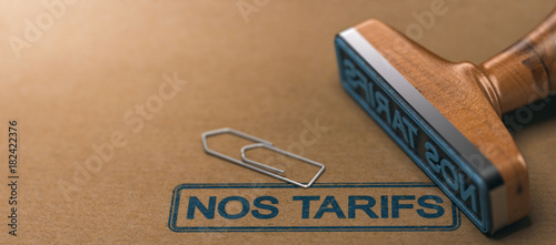 Fotografía Nos Tarifs, Barème Tarifaire