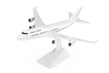 Aufkleber - White Jet Passenger's Сommercial Airplane Model. 3d Rendering