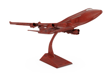 Aufkleber - Wooden Jet Passenger's Commercial Airplane Model. 3d Rendering