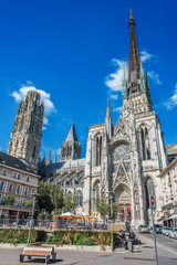 Wall Mural - Flèche de la Cathédrale de Rouen, Normandie, France