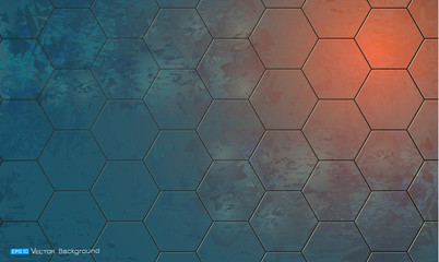 Abstract background with hexagon elements