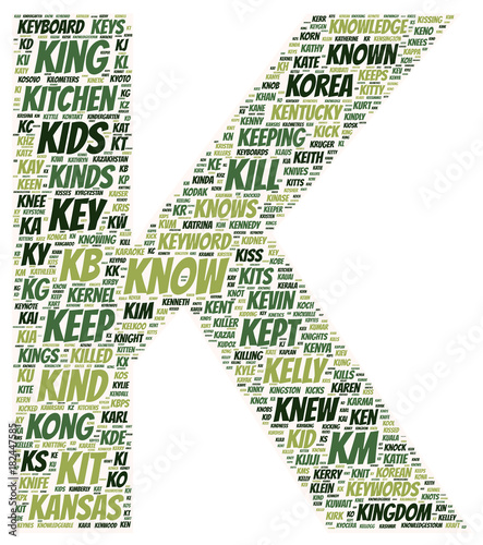 Word Cloud English Words Beginning With K Buy This Stock Illustration And Explore Similar 