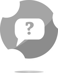Poster - Icon on the clouds with questions mark sign