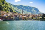 Fototapeta  - Beautyful old town harbor in Italian city of Varenna