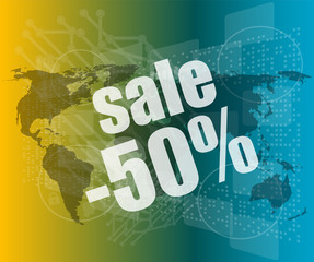 Poster - sale percentage on business digital touch screen