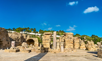 Sticker - Ruins of the Baths of Antoninus in Carthage, Tunisia.