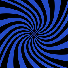 Poster - Abstract swirl background from blue and black twisted spiral ray stripes - vector design
