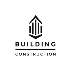 Wall Mural - Building construction logo vector