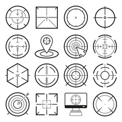 Poster - different icon set of targets and destination