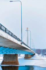 Wall Mural - Fragment of Candle bridge at winter Rovaniemi