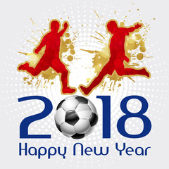 Wall Mural - Calcio, Mondiali, 2018, Happy New Year