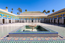 Colorful Patio Of Marrakech Bahia Palace, Morocco