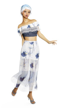Digital 3D Illustration of an attractive Female