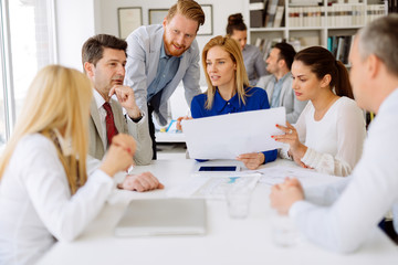 Wall Mural - Business people in office