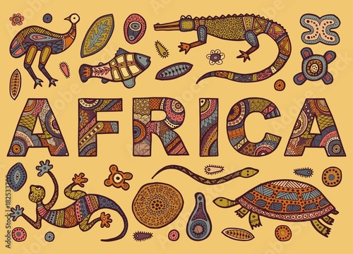 Obrazy Afryka  napis-afryka