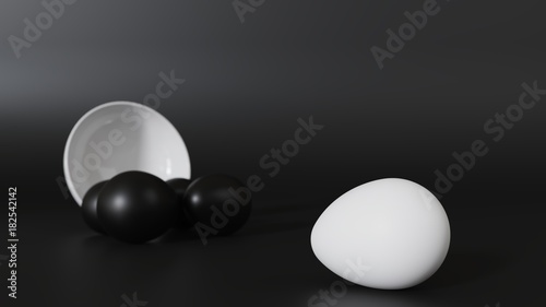 In The Dark Room There Is Light White Eggs That Roll Out
