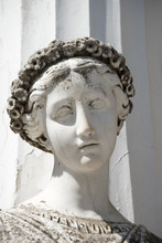 Statue Of Muse Terpsichore Achillion Palace In Corfu, Greece. Terpsichore Was The Muse Of The Dance And The Dramatic Chorus