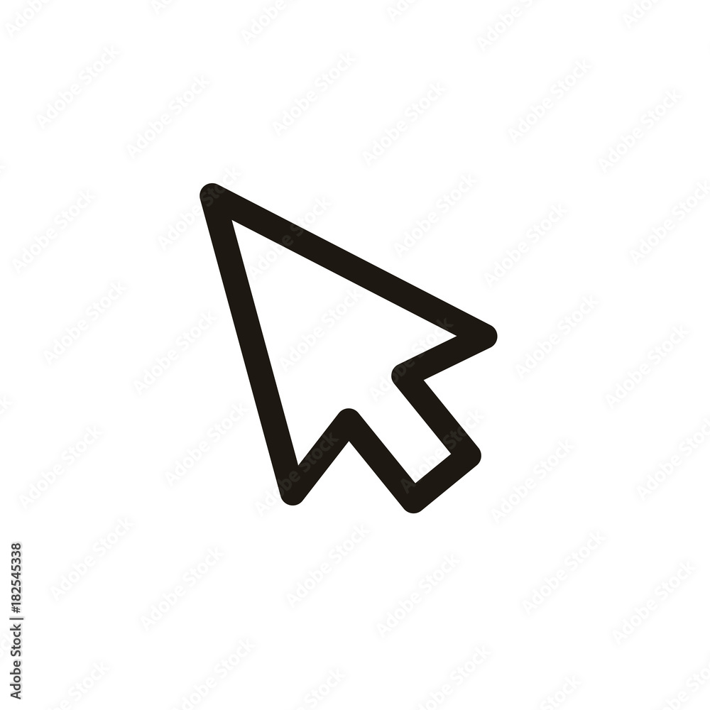 Line cursor icon in trendy flat style isolated on background. Stock ...