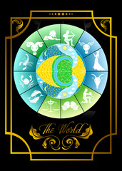 Wall Mural - the world card