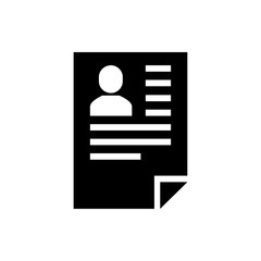 Sticker - resume icon illustration