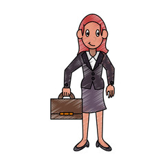 Business woman avatar cartoon icon vector illustration graphic design