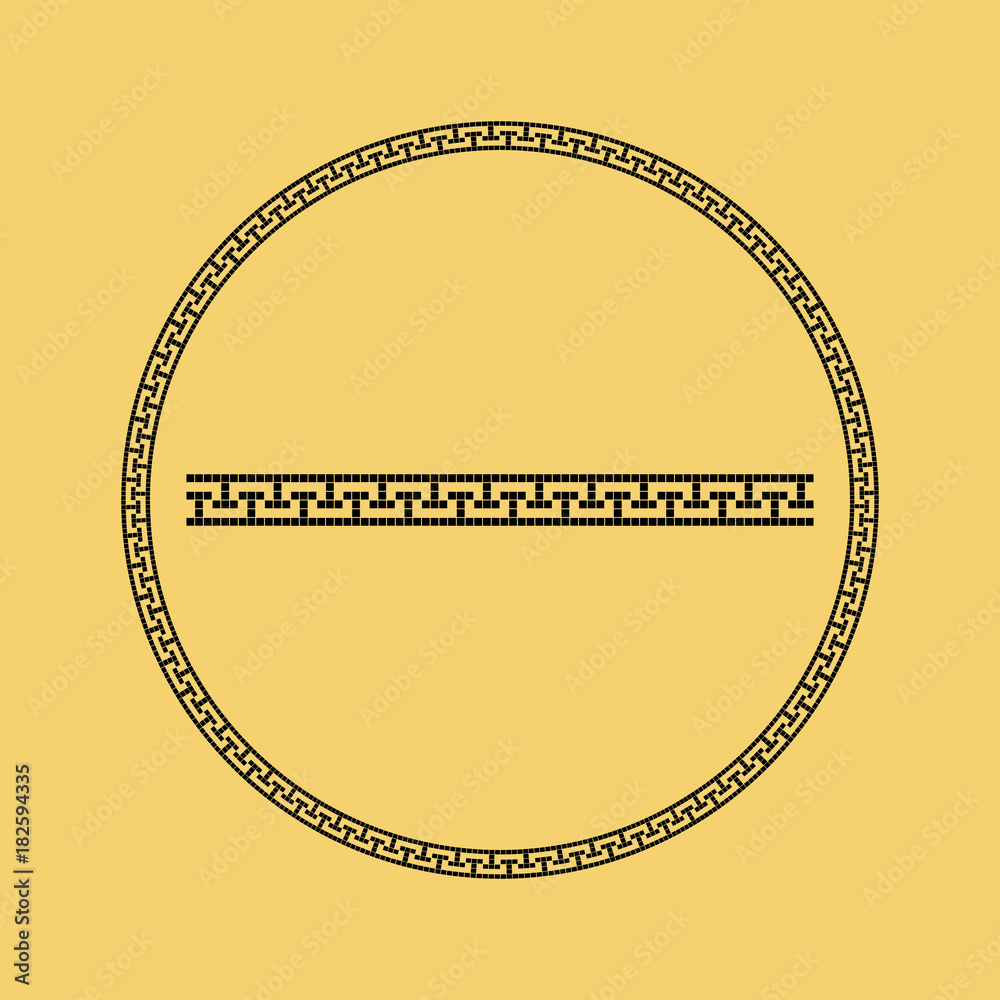 Greek style ornamental decorative frame pattern isolated. Greek ...