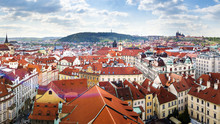 Prague Rooftops Panorama, Czech Republic Landmark
