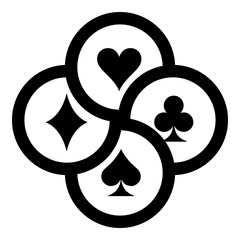 Poster - Chip icon, simple black style