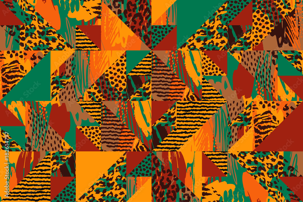 Papel de parede Abstract seamless pattern with animal print.