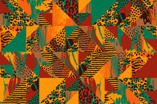 Abstract Seamless Pattern With Animal Print.