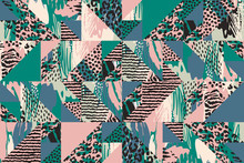 Abstract Seamless Pattern With Animal Print.