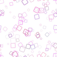 Poster - Repeating abstract geometrical square background pattern - vector graphic design from random rotated squares with opacity effect