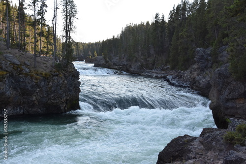 Fotografie, Obraz Upper Falls of the Grand Canyon of Yellowstone National Park in the USA