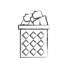 Canvas Print - trash can icon image