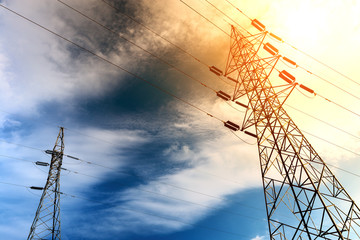 Wall Mural - high voltage post or high voltage tower