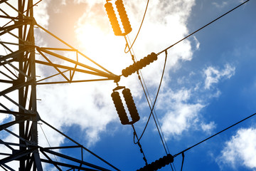 Wall Mural - high voltage post or high voltage tower
