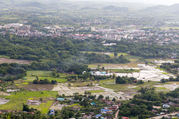 Beautiful landscape from top mountain at Phu Bo Bit, Loei, Thailand