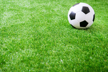  Soccer ball on green turf