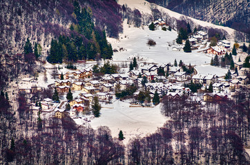 Mountain village in Trento,Italy