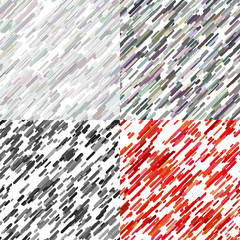 Poster - Geometrical random diagonal rounded stripe background pattern set - vector illustration from stripes with shadow effects