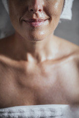 Wall Mural - Woman With Wet Face