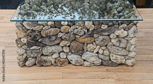 Coffee Table Made From Reclaimed Driftwood Stock Photo Adobe Stock