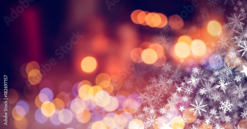 Foto-Lamellenvorhang - Snowflake Christmas pattern (von vectorfusionart)