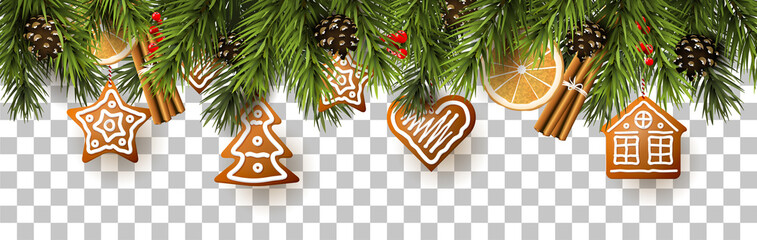Wall Mural - traditional christmas border