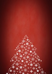 Poster - Snowflake Christmas tree pattern shape