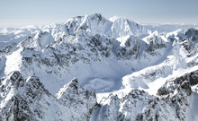 Beautiful Snowy Hills In High Tatras Mountains, Slovakia
