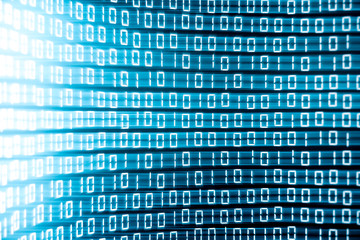 technology abstract digital information background. binair code futuristic hi-tech concept.