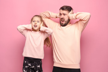 Wall Mural - Young father with his baby daughter