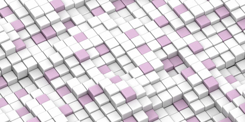 Poster - Abstract color cube block